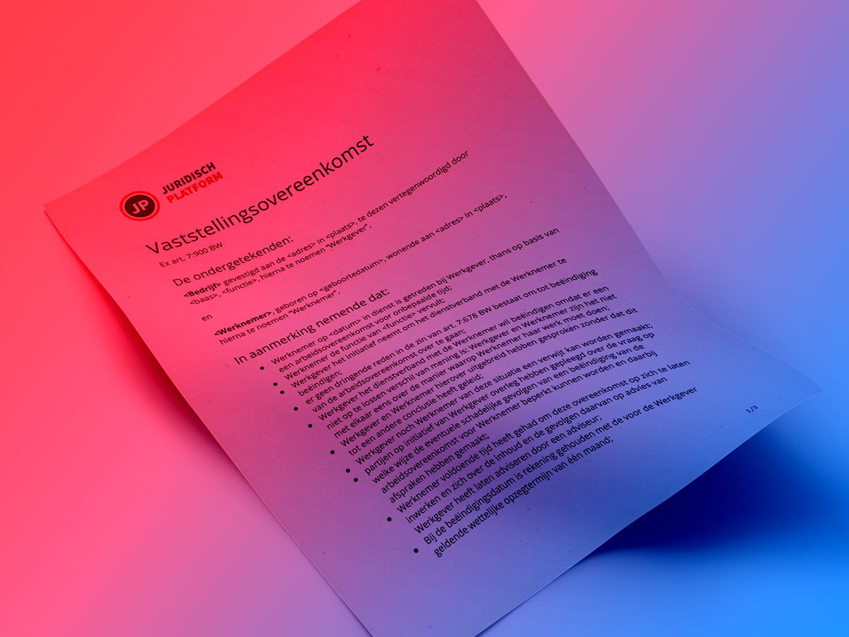Ontslag met vaststellings­overeenkomst